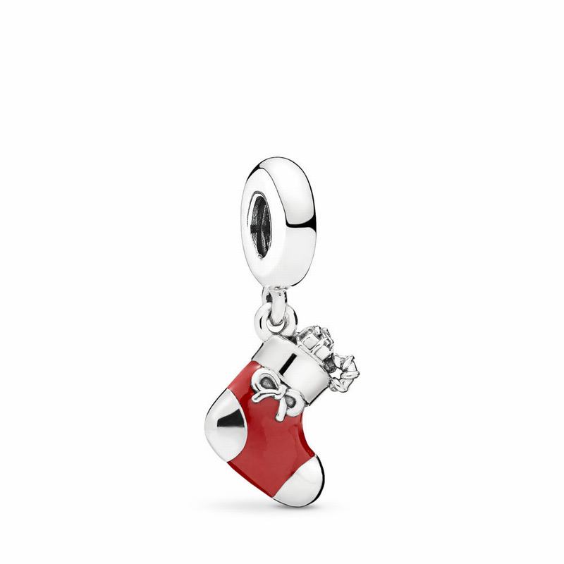 Pandora Australia Festive Stocking Dangle Charm - Sterling Silver | VSIFUL480